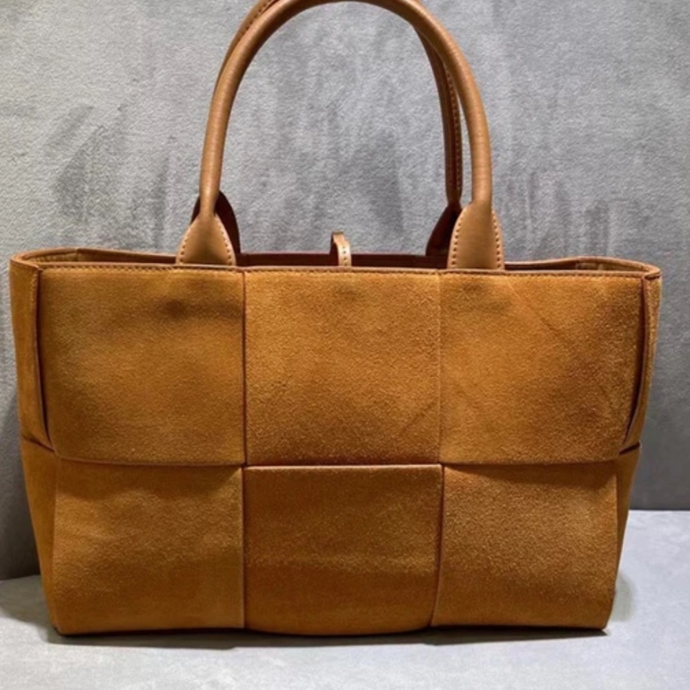 Bottega inspired suede tote bag